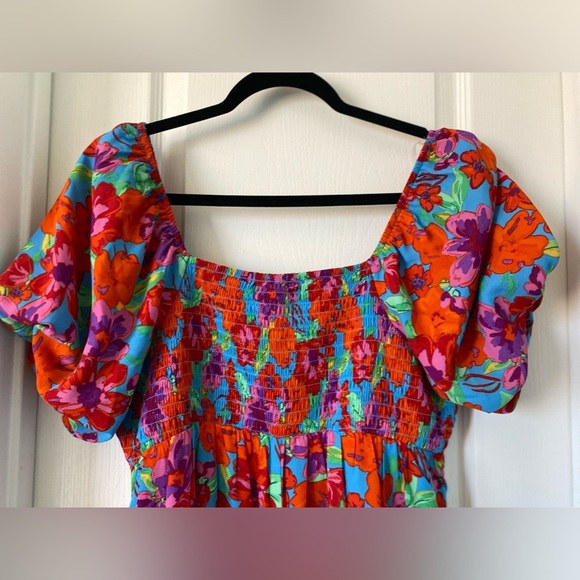 MidnightDoll floral puff sleeve dress size XL - Picture 3 of 6